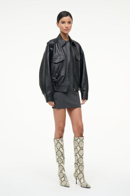 Sebastian High Heel Boot White Snake | STAUD Popular
