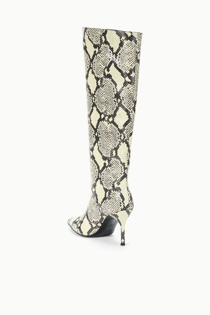 Sebastian High Heel Boot White Snake | STAUD Popular