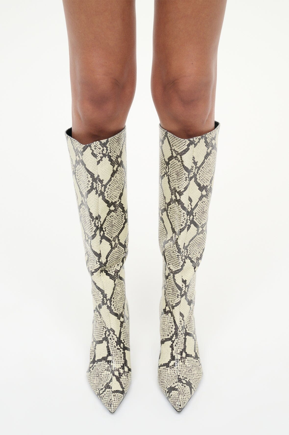 Sebastian High Heel Boot White Snake | STAUD Popular