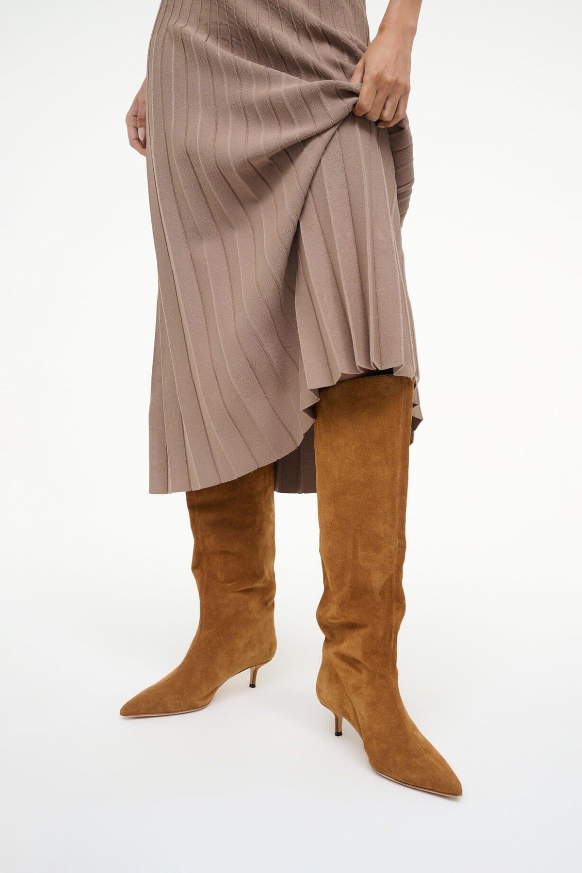 Sebastian Kitten Heel Boot Tan | STAUD Value