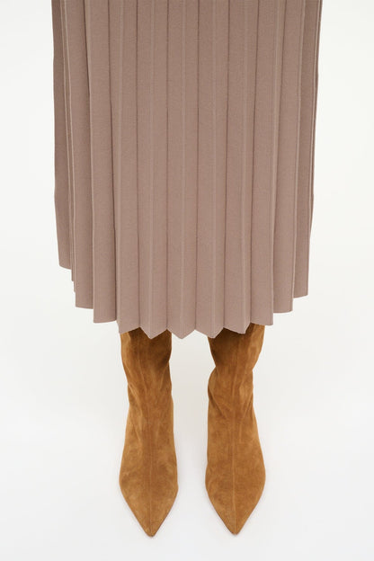 Sebastian Kitten Heel Boot Tan | STAUD Value