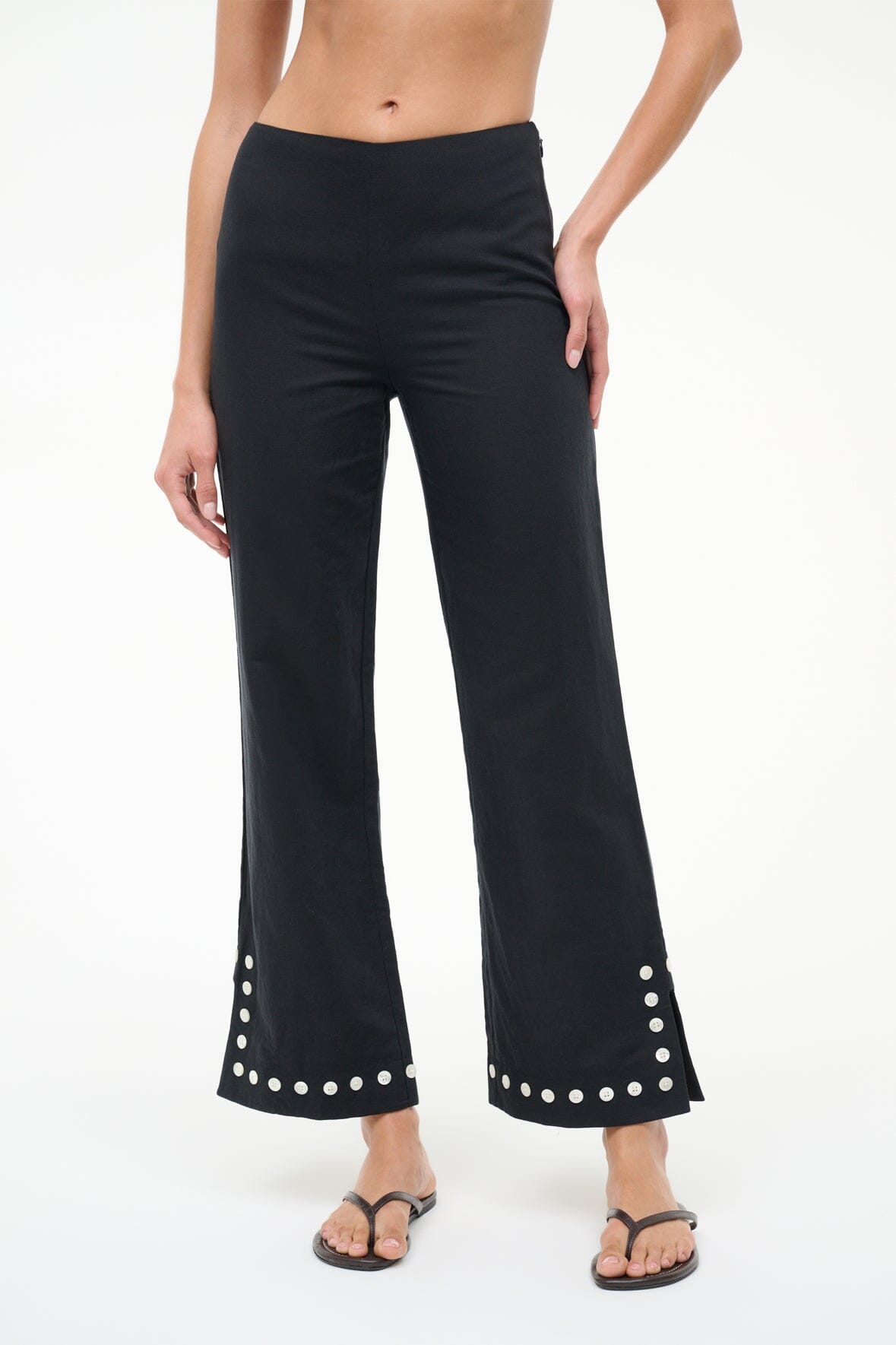 Piha Linen Pant Black | STAUD Hot Sale