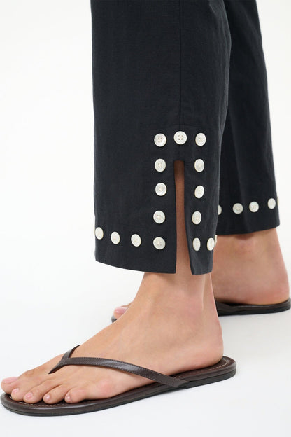 Piha Linen Pant Black | STAUD Hot Sale