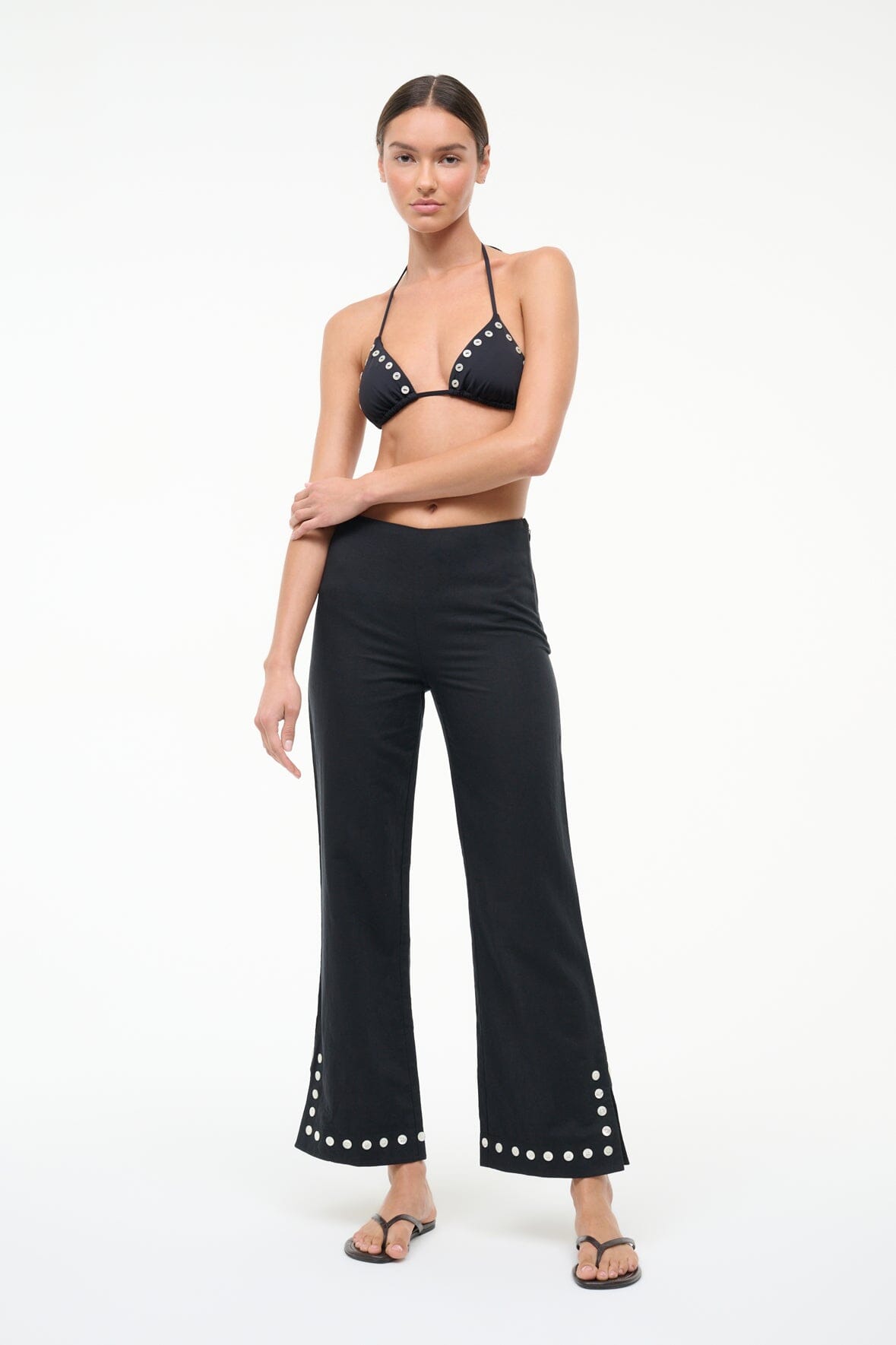 Piha Linen Pant Black | STAUD Hot Sale