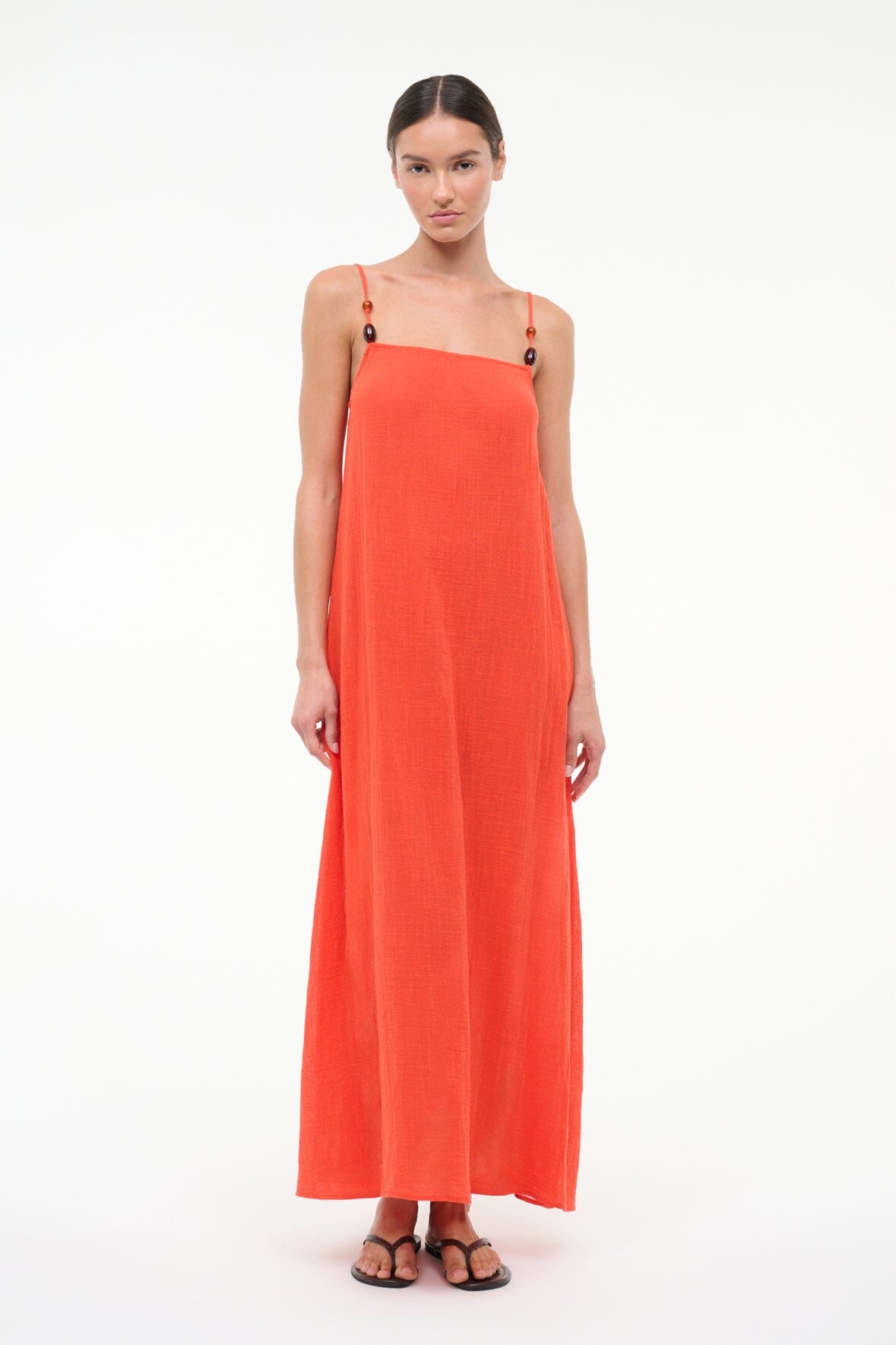 Laura Dress Flame | STAUD Customer Favorite