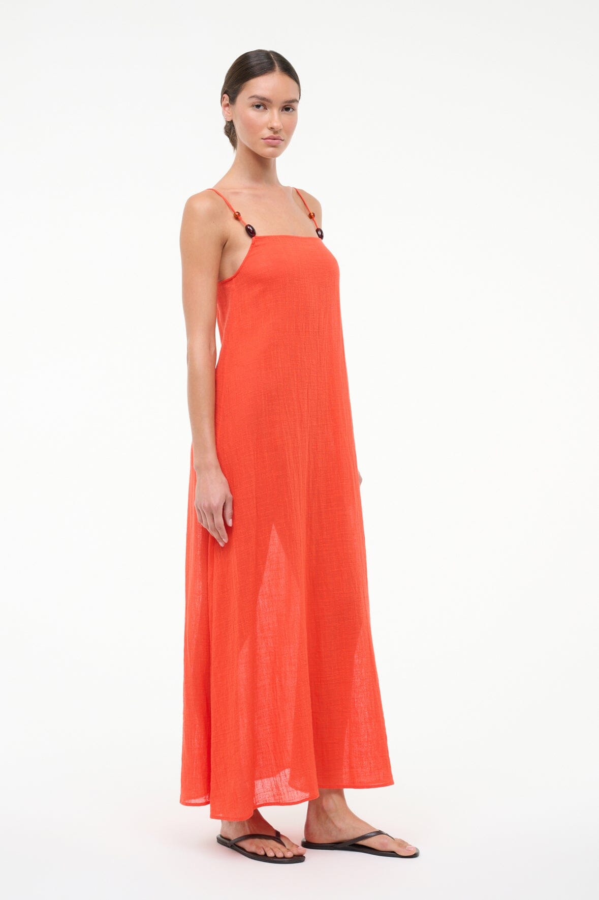 Laura Dress Flame | STAUD Customer Favorite