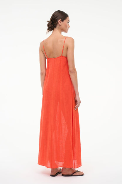 Laura Dress Flame | STAUD Customer Favorite
