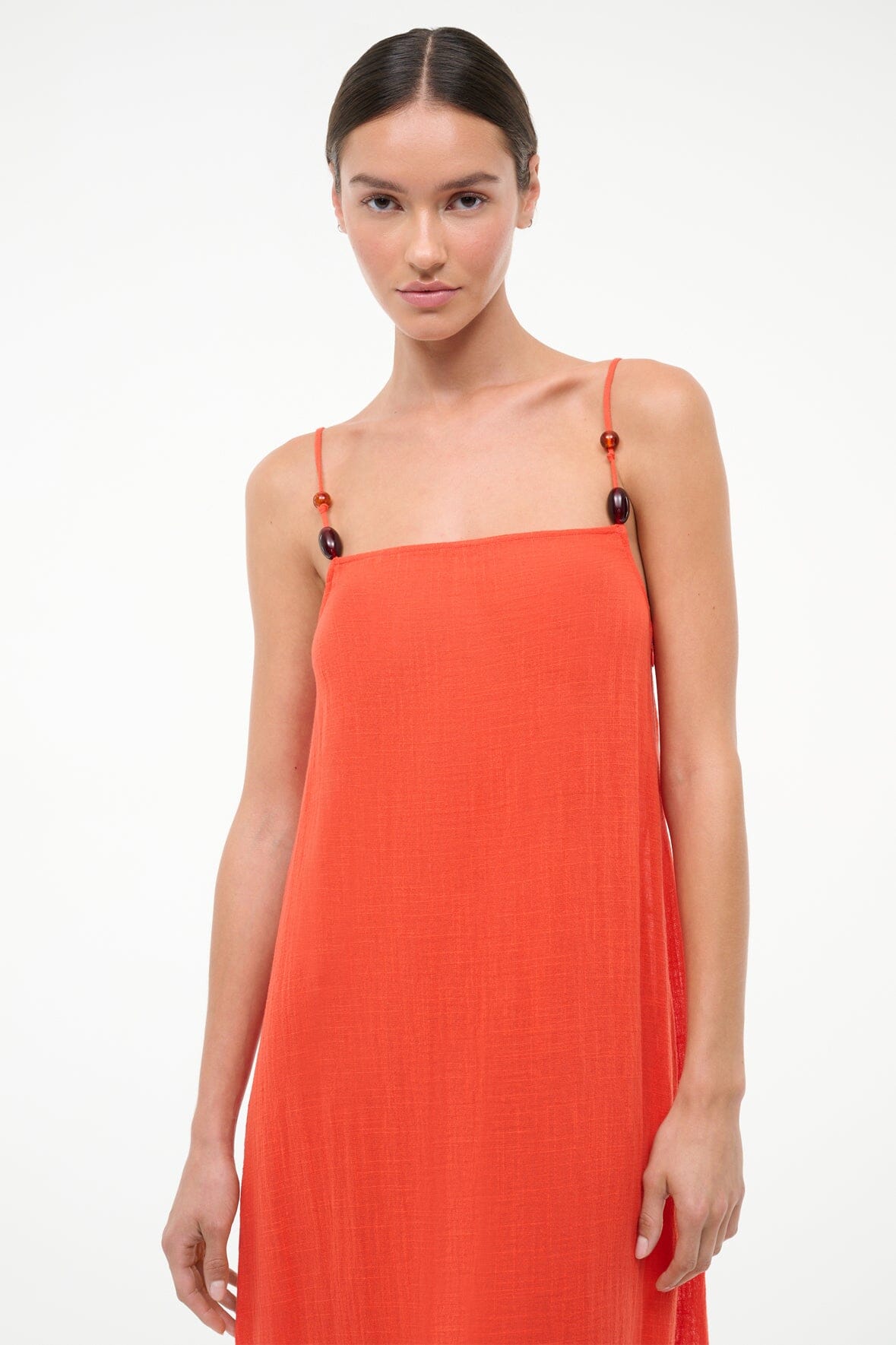 Laura Dress Flame | STAUD Customer Favorite