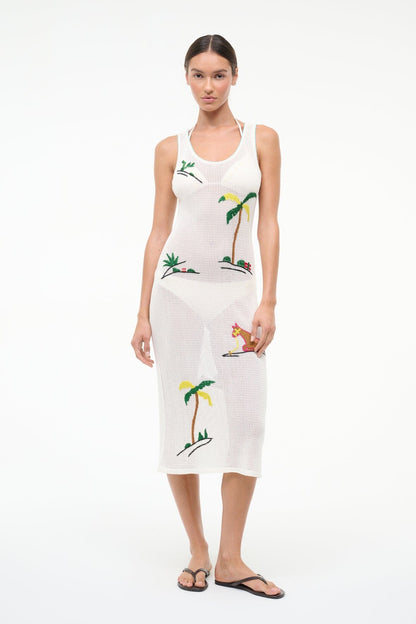 Luma Dress Riviera Ivory | STAUD Exclusive