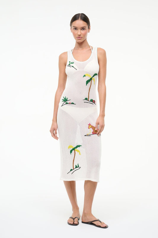 Luma Dress Riviera Ivory | STAUD Exclusive