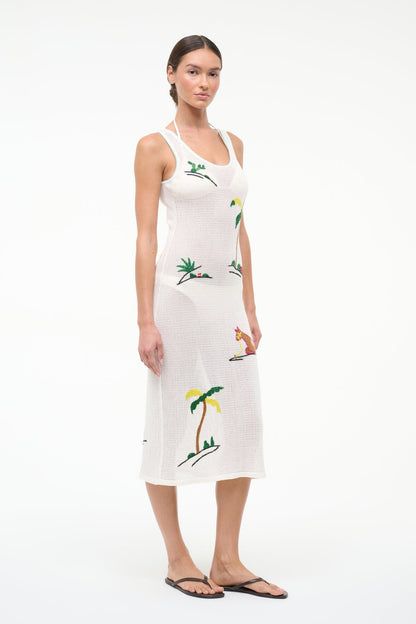 Luma Dress Riviera Ivory | STAUD Exclusive