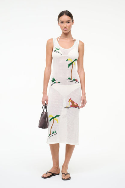 Luma Dress Riviera Ivory | STAUD Exclusive