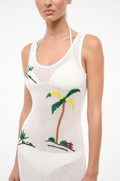 Luma Dress Riviera Ivory | STAUD Exclusive