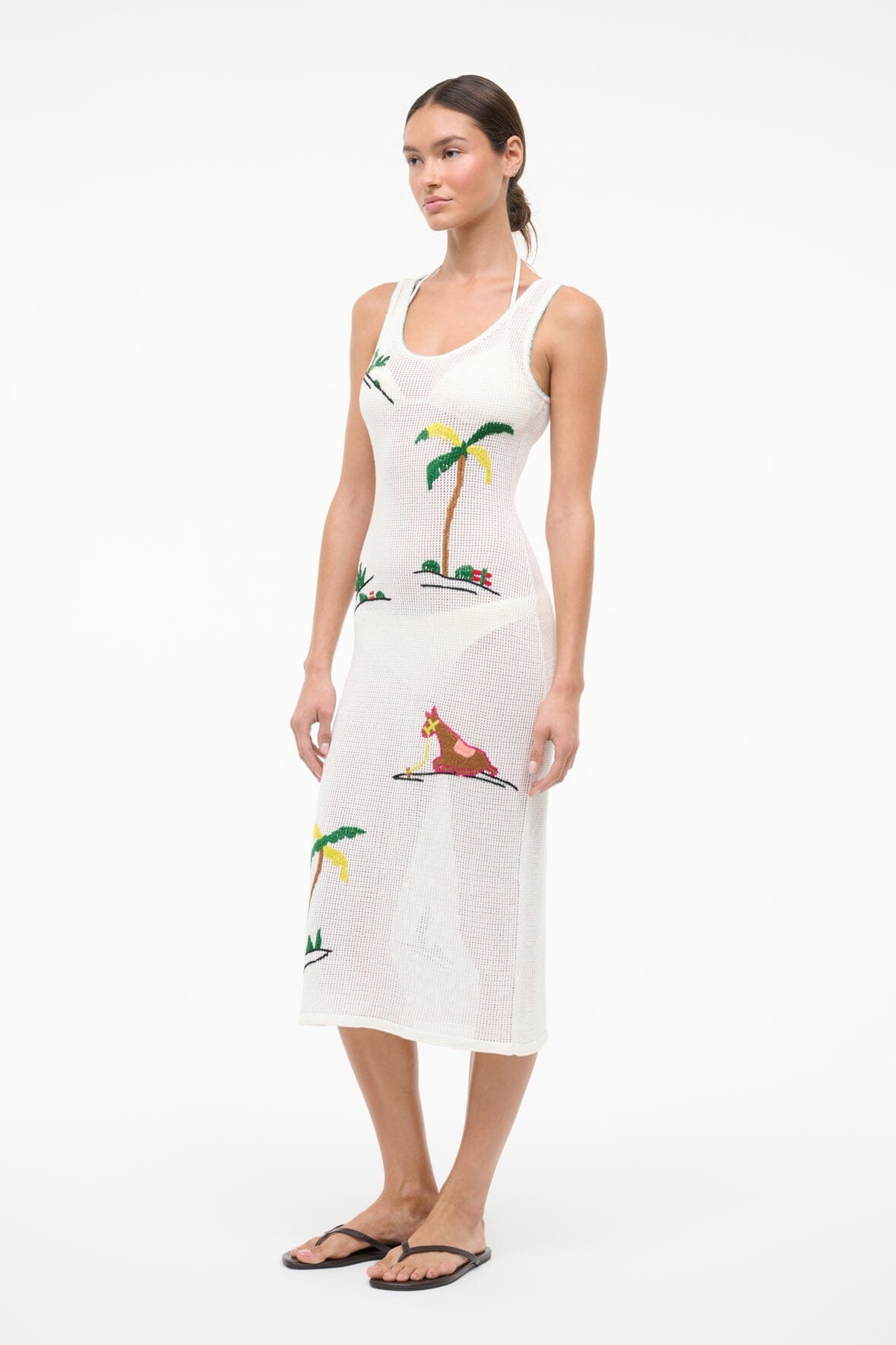 Luma Dress Riviera Ivory | STAUD Exclusive