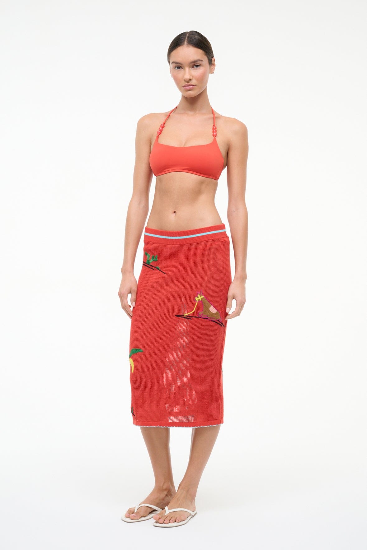Levante Skirt Riviera Flame | STAUD Hot Sale