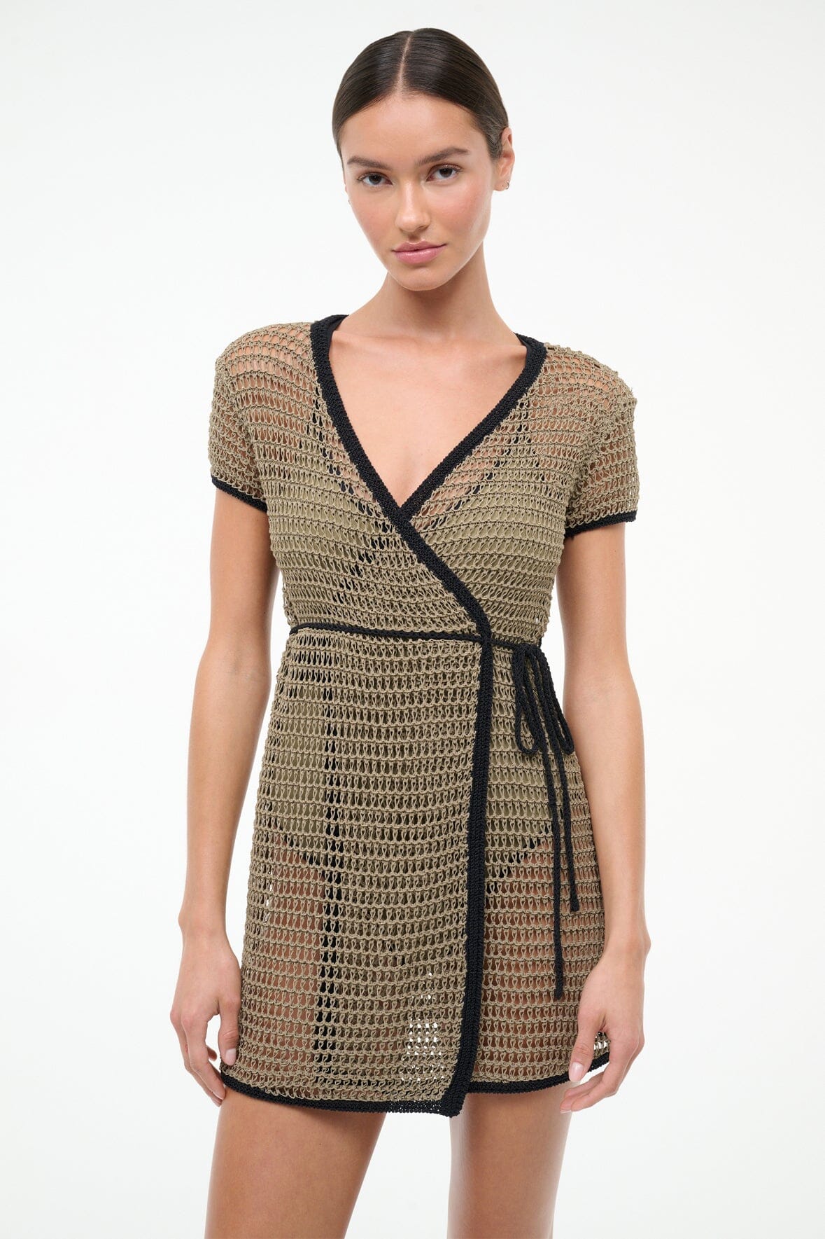 Spritz Dress Thyme Black | STAUD Trending