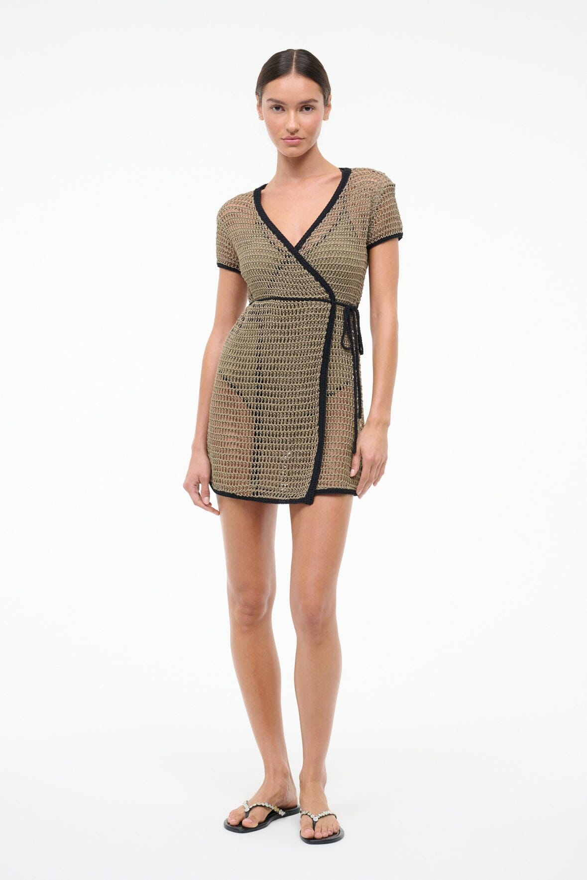Spritz Dress Thyme Black | STAUD Trending