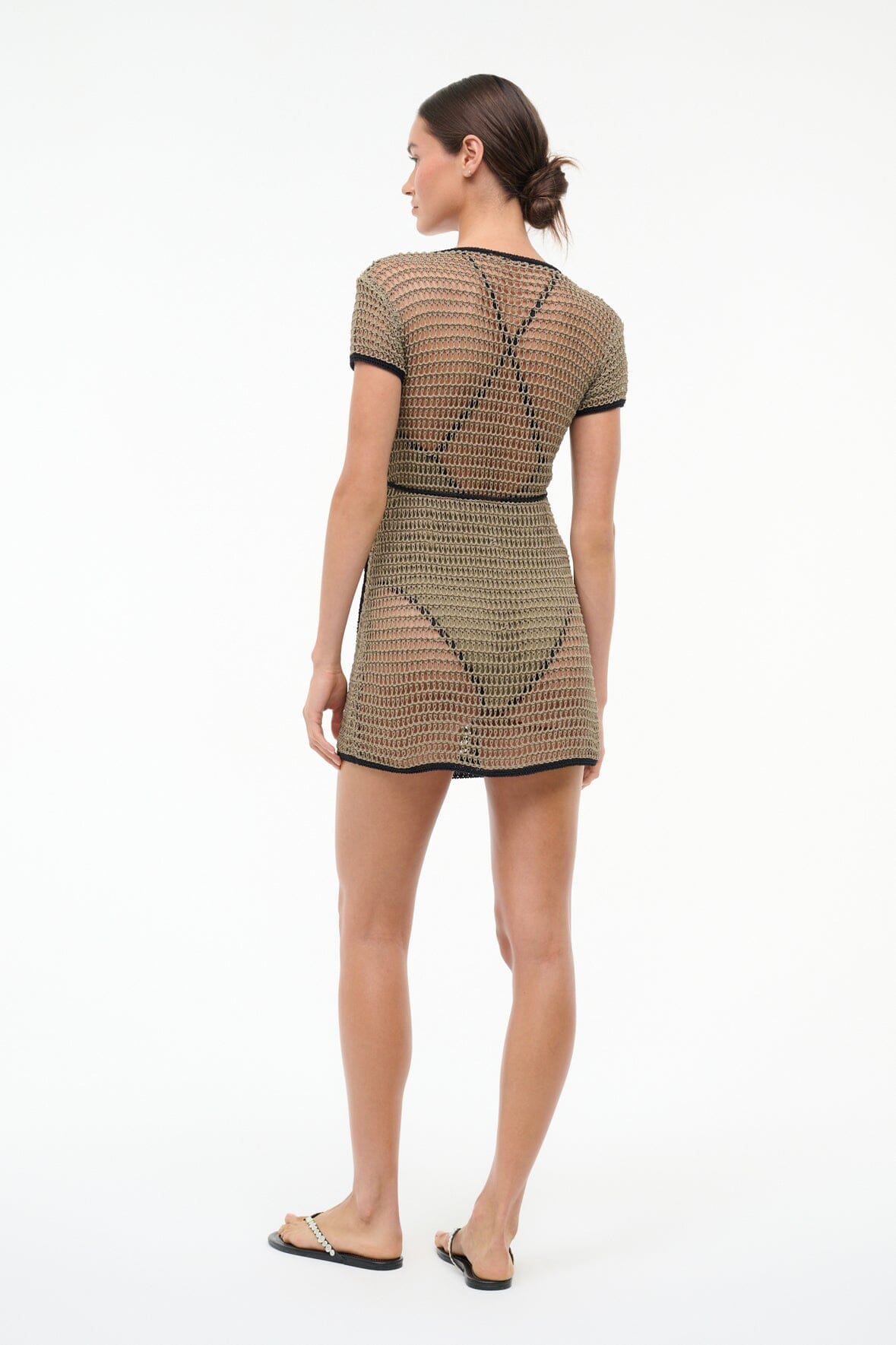 Spritz Dress Thyme Black | STAUD Trending