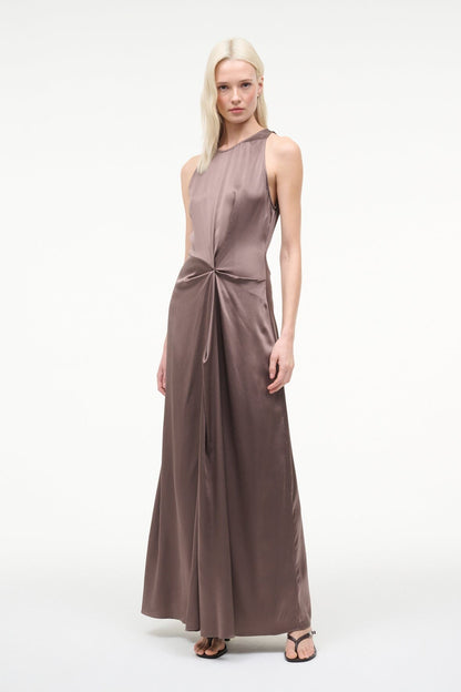 Jaelyn Silk Dress Mink | STAUD Top Pick