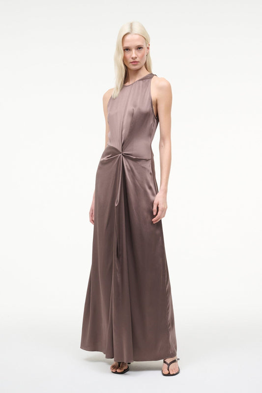 Jaelyn Silk Dress Mink | STAUD Top Pick