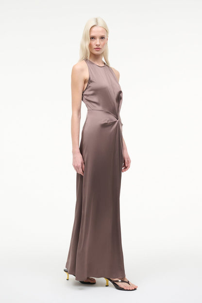 Jaelyn Silk Dress Mink | STAUD Top Pick