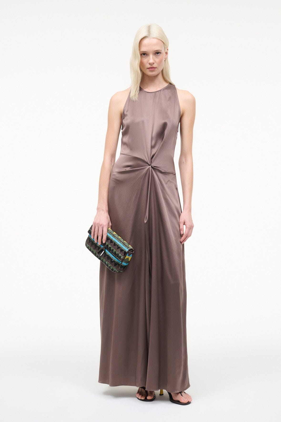 Jaelyn Silk Dress Mink | STAUD Top Pick