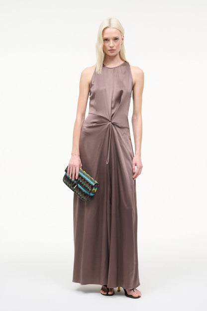 Jaelyn Silk Dress Mink | STAUD Top Pick