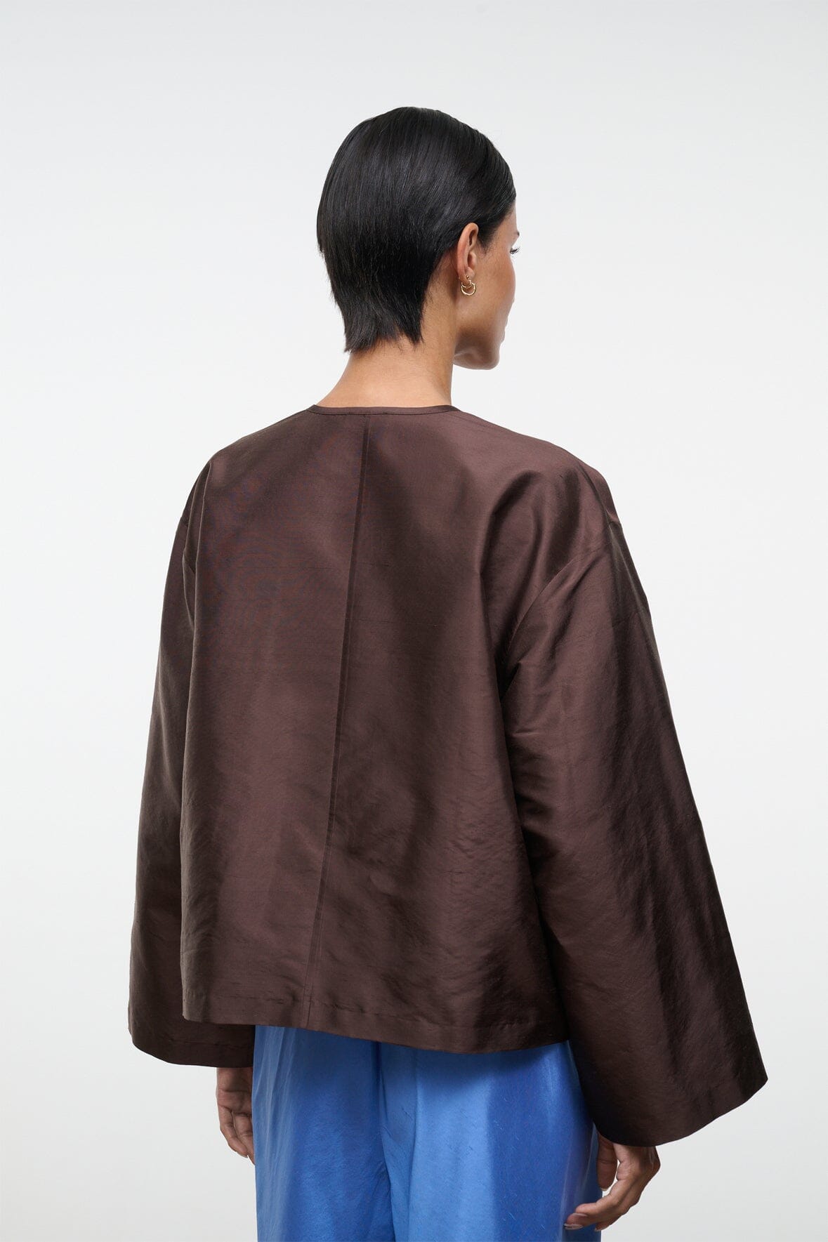 Vito Silk Top Earth | STAUD Latest
