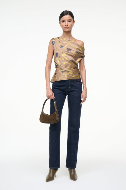 Phare Silk Top Vintage Floral | STAUD Trusted