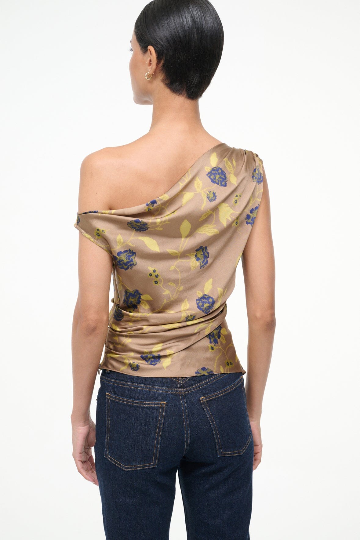 Phare Silk Top Vintage Floral | STAUD Trusted