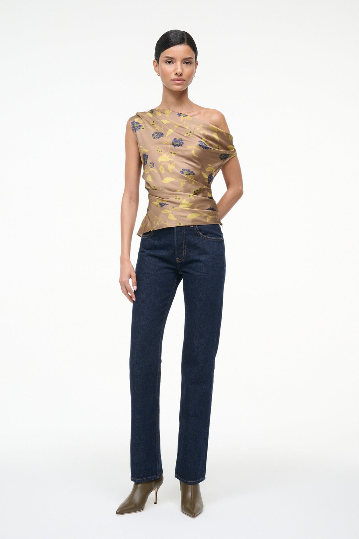 Phare Silk Top Vintage Floral | STAUD Trusted