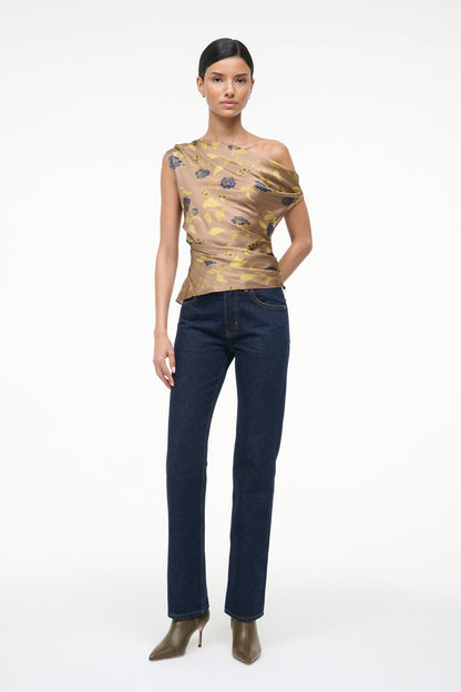 Phare Silk Top Vintage Floral | STAUD Trusted