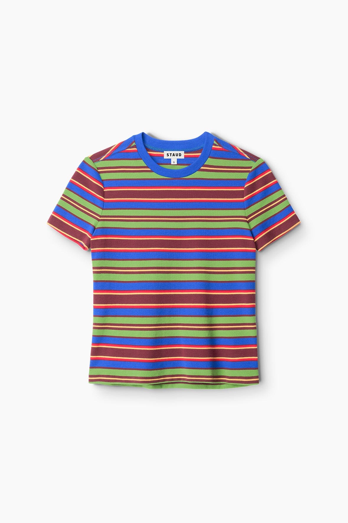 Weekend Crew Tee Spectrum Stripe | STAUD Featured