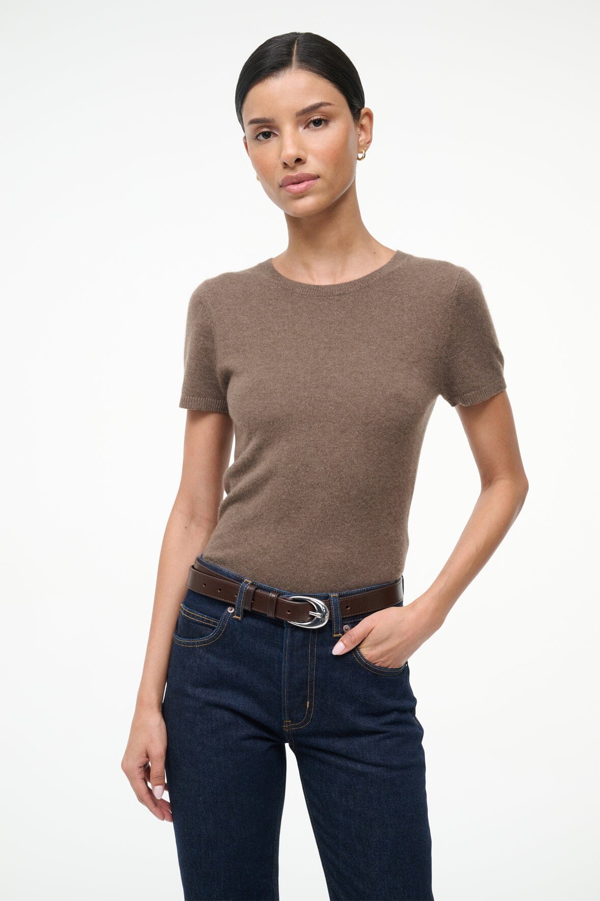 Easy Cashmere Tee Truffle | STAUD Smart Buy