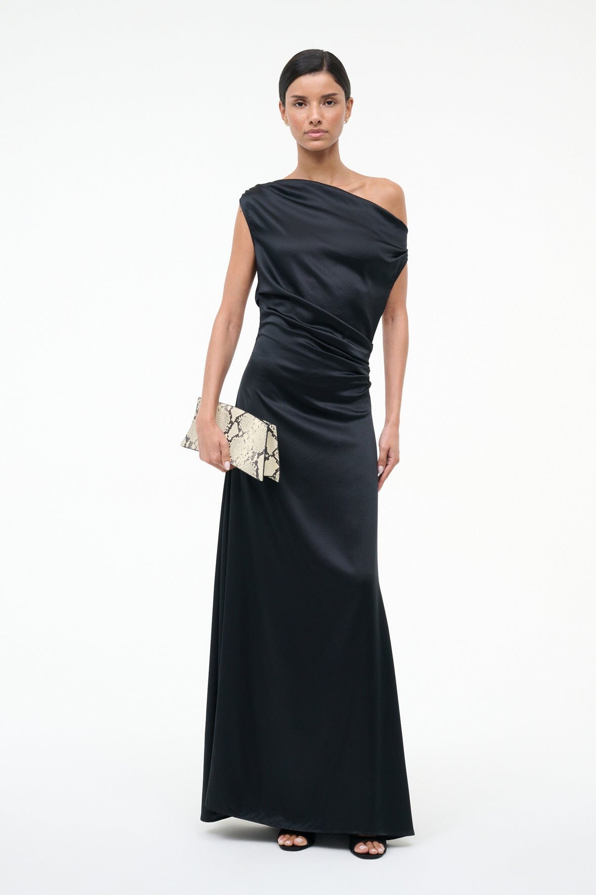 Maxi Phare Silk Dress Black | STAUD Sale