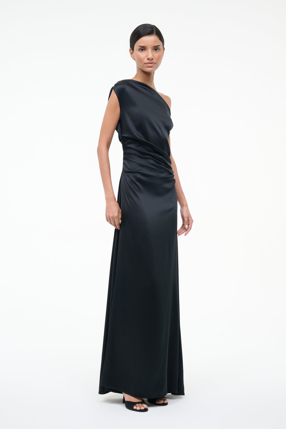 Maxi Phare Silk Dress Black | STAUD Sale