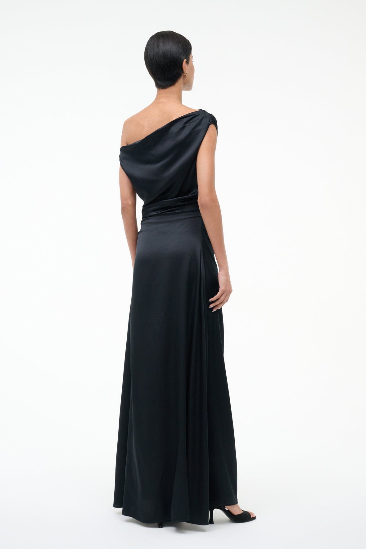 Maxi Phare Silk Dress Black | STAUD Sale