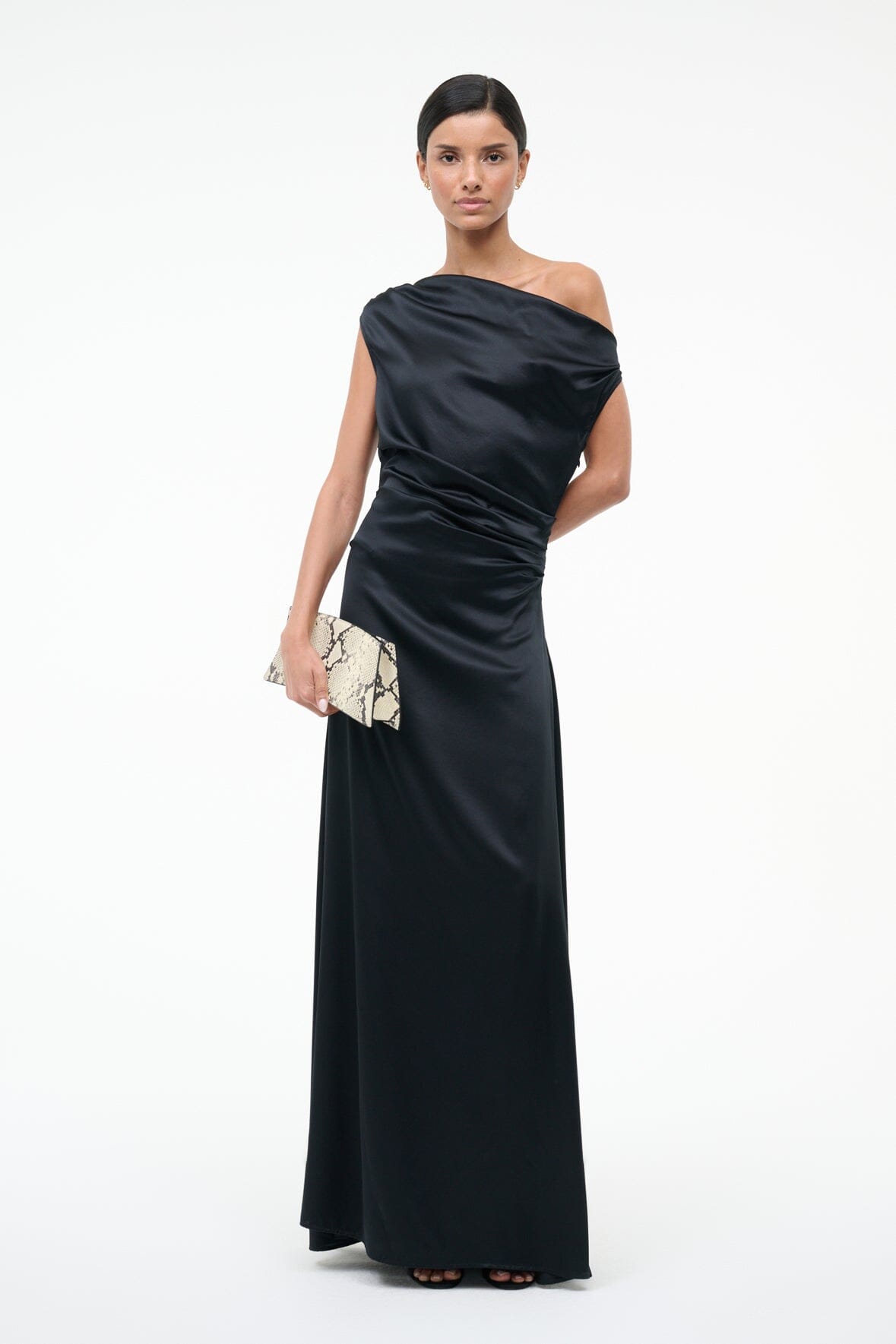 Maxi Phare Silk Dress Black | STAUD Sale