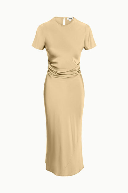 Marcel Silk Dress Antique | STAUD Quality