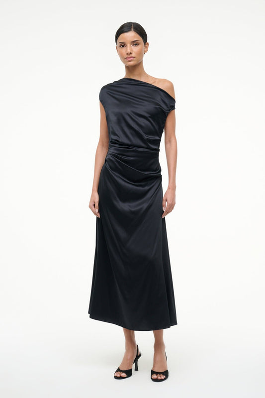 Phare Silk Dress Black | STAUD Trending