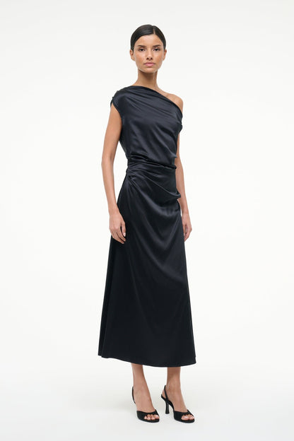 Phare Silk Dress Black | STAUD Trending