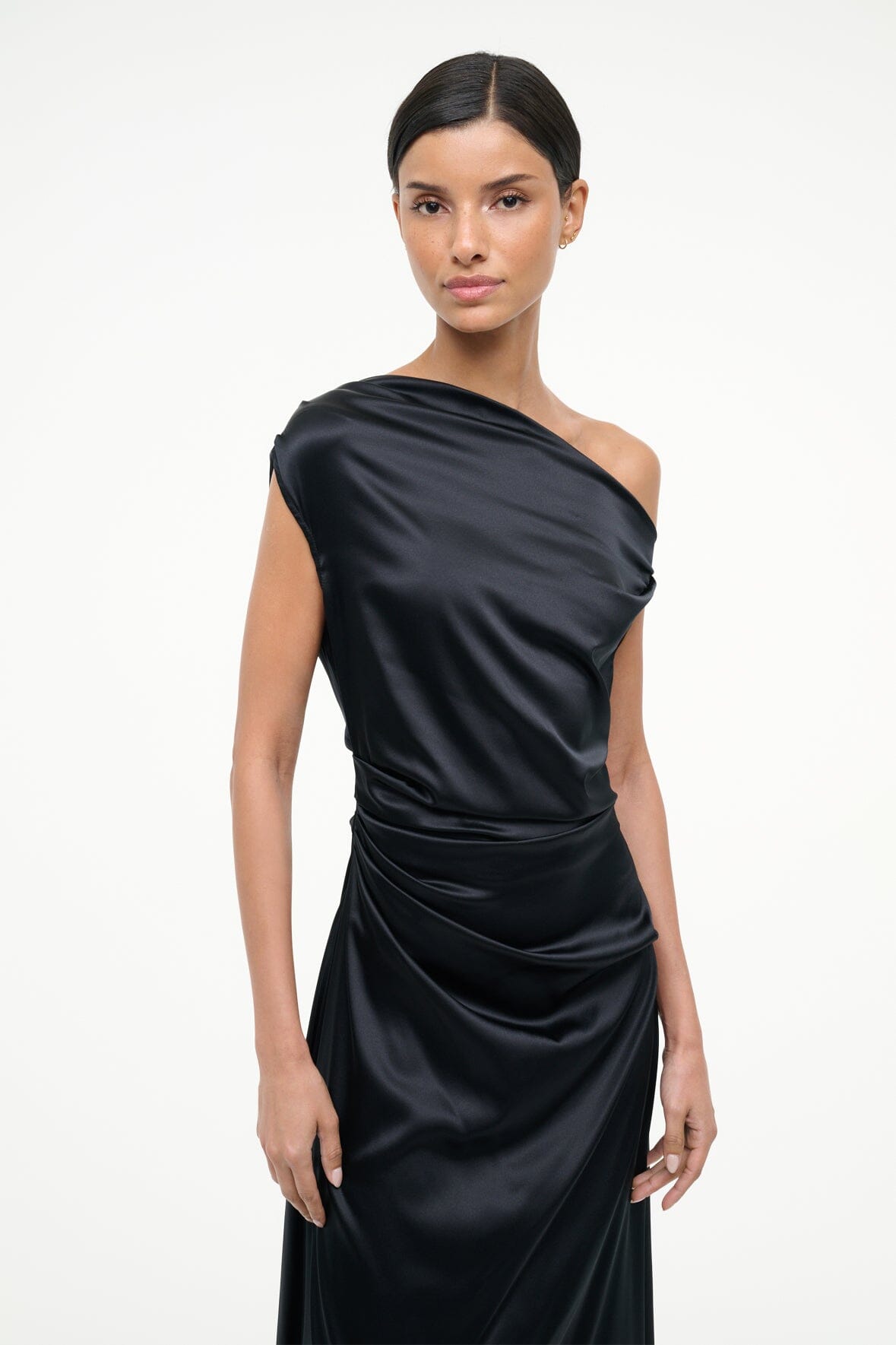 Phare Silk Dress Black | STAUD Trending