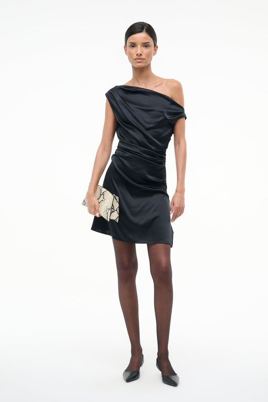 Mini Phare Silk Dress Black | STAUD Best Seller