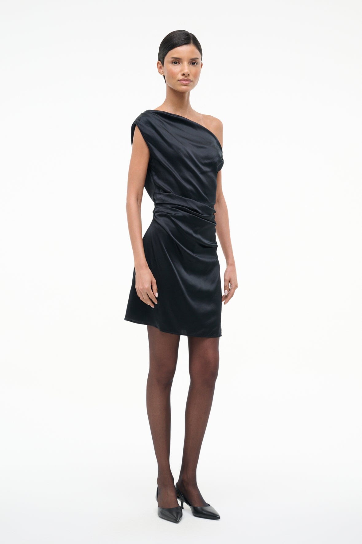 Mini Phare Silk Dress Black | STAUD Best Seller