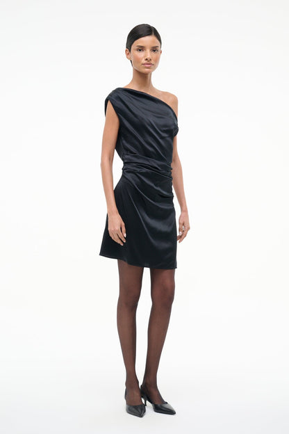 Mini Phare Silk Dress Black | STAUD Best Seller