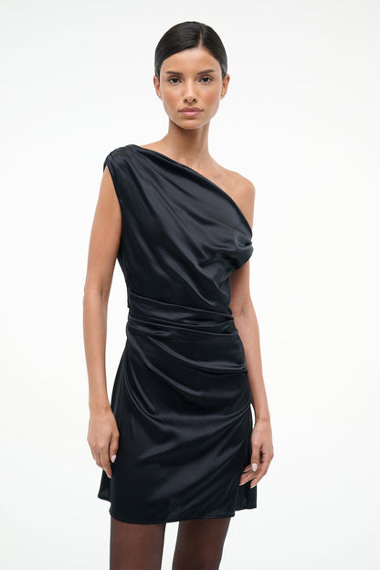 Mini Phare Silk Dress Black | STAUD Best Seller