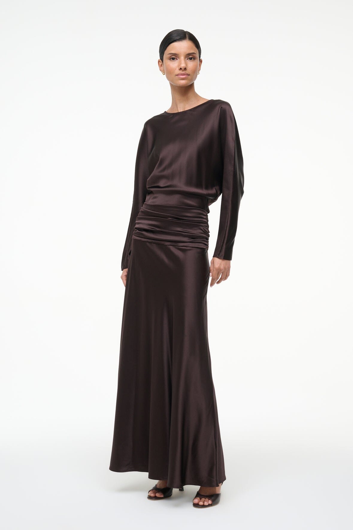 Freda Silk Dress Earth | STAUD Recommended