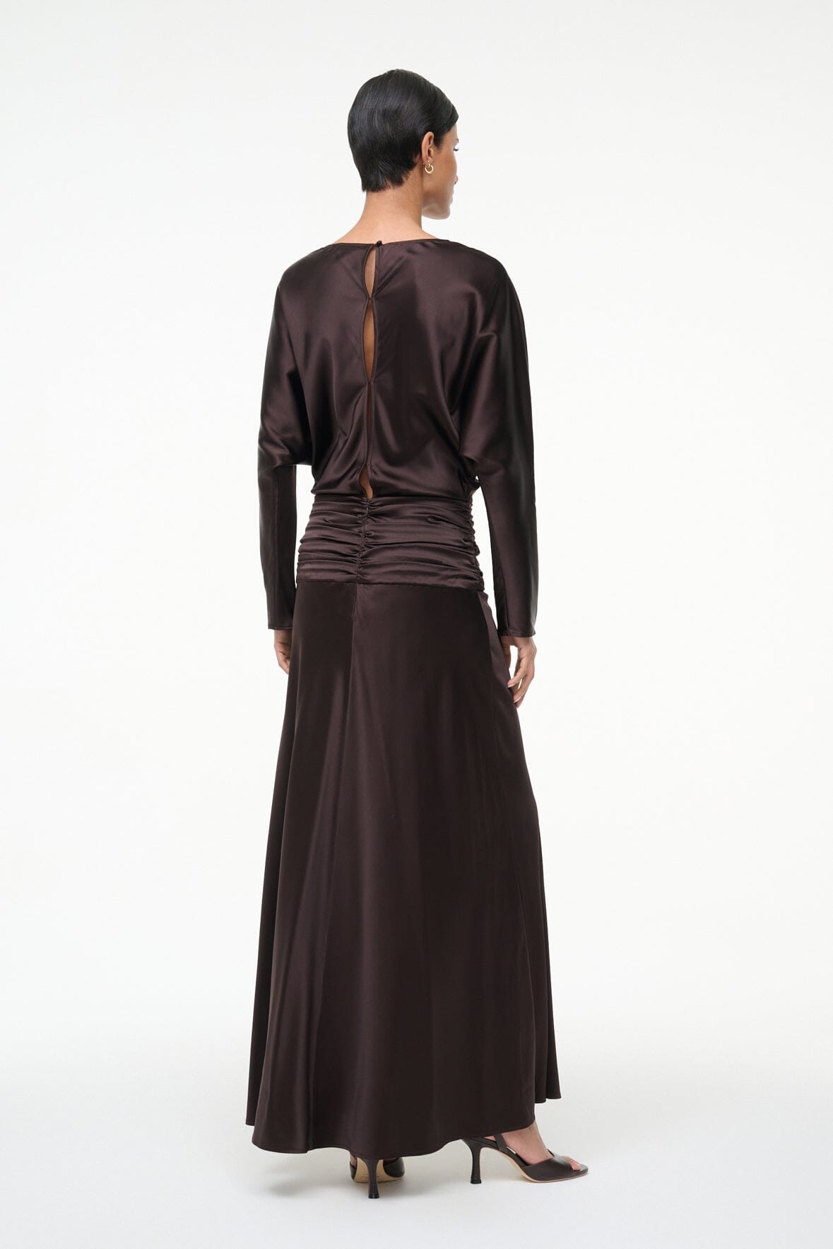 Freda Silk Dress Earth | STAUD Recommended