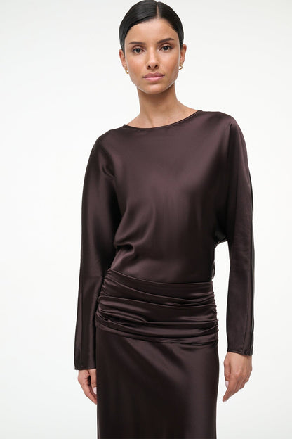 Freda Silk Dress Earth | STAUD Recommended
