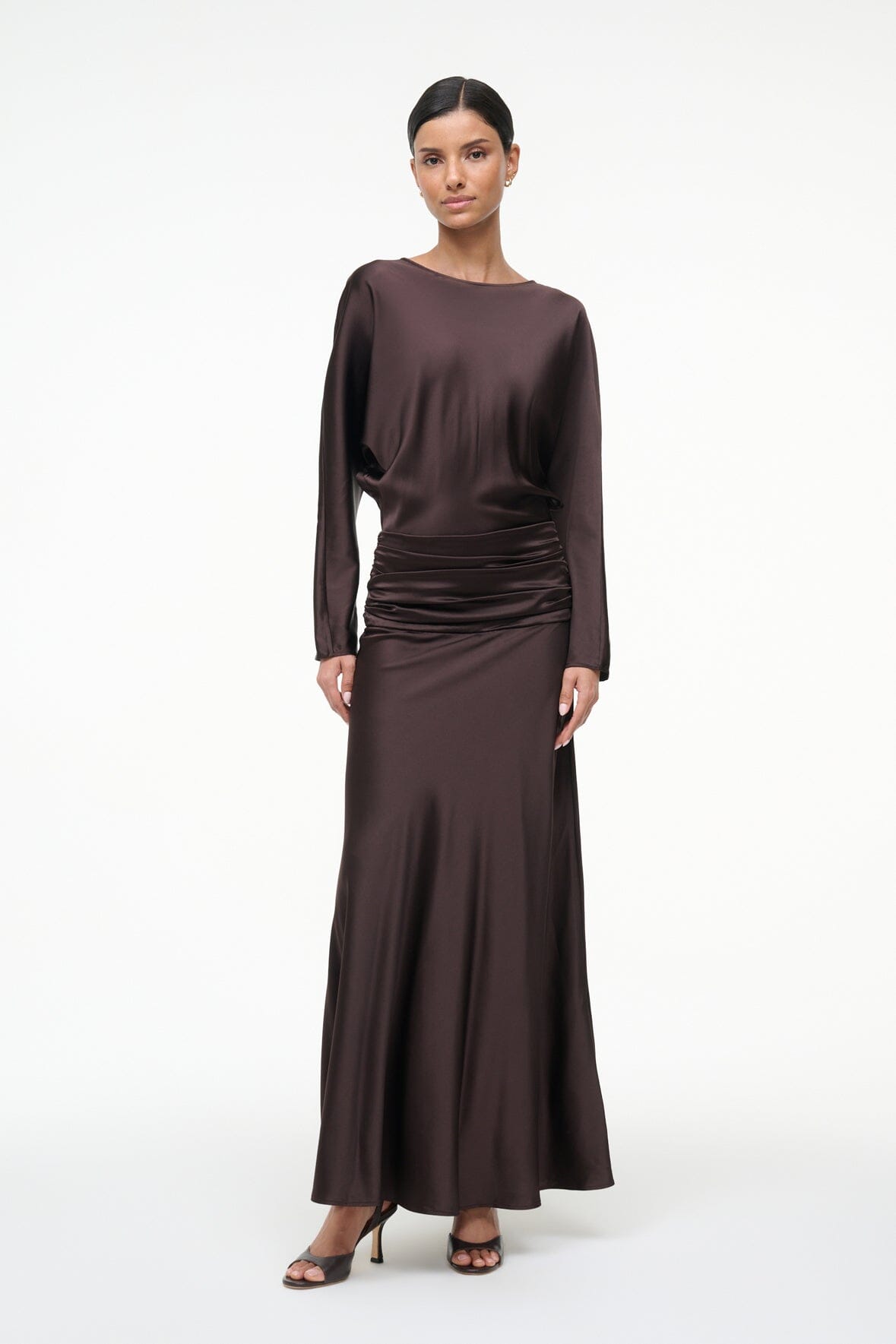 Freda Silk Dress Earth | STAUD Recommended